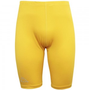 Men Kappa 4 Skin Kombat Vurgay Joggers Yellow | 536149-AJC