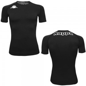 Men Kappa 4 Skin Kombat Zart 2 T-Shirt Black | 138257-QSR