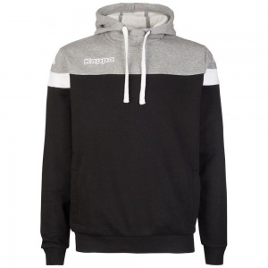 Men Kappa 4 Soccer Accio Hoodie Black | 083514-DGT