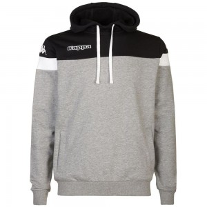 Men Kappa 4 Soccer Accio Hoodie Grey | 768492-UGK