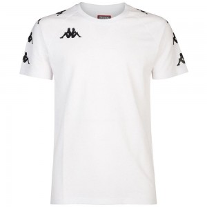 Men Kappa 4 Soccer Ancone T-Shirt White | 056283-YTZ