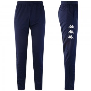 Men Kappa 4 Soccer Bigil Pants Navy | 750832-PMJ