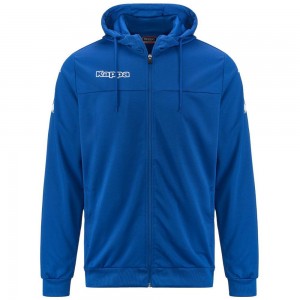 Men Kappa 4 Soccer Bivarov Hoodie Blue | 943217-FXP