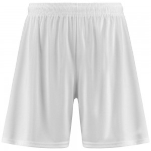 Men Kappa 4 Soccer Borgoc Shorts White | 964708-AKT