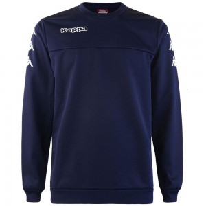 Men Kappa 4 Soccer Boup Sweater Navy | 620839-ACL