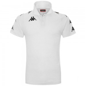 Men Kappa 4 Soccer Caldes Polo Shirt White | 819024-EXM