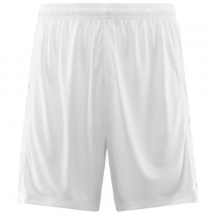 Men Kappa 4 Soccer Delebio Shorts White | 563987-KNL