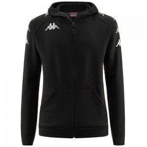 Men Kappa 4 Soccer Divieto Hoodie Black | 720845-GOE