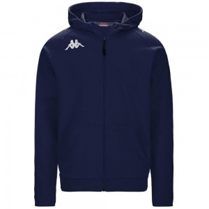 Men Kappa 4 Soccer Divieto Hoodie Navy | 896317-HKG