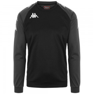 Men Kappa 4 Soccer Parme Sweater Black | 273406-BKP