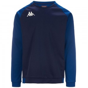 Men Kappa 4 Soccer Parme Sweater Navy | 236187-YKJ