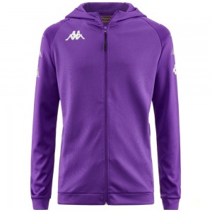 Men Kappa 4 Soccer Tortona Hoodie Purple | 628094-GVR