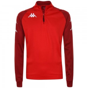 Men Kappa 4 Soccer Trieste Sweater Red | 425379-VXN