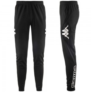 Men Kappa 4 Soccer Viello Pants Black | 508463-DYS