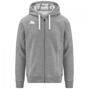 Men Kappa 4 Training Banto Hoodie Grey | 486751-CKU