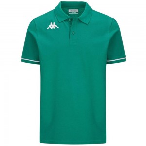 Men Kappa 4 Training Barli Polo Shirt Green | 768035-GZR