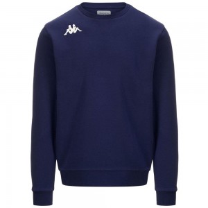 Men Kappa 4 Training Bavio Sweater Navy | 159867-SNU