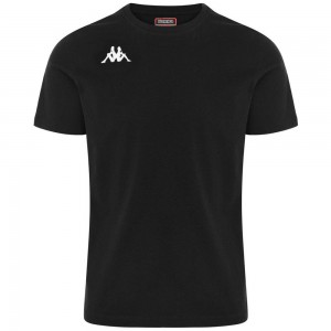 Men Kappa 4 Training Meleto T-Shirt Black | 803762-ZLO