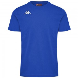 Men Kappa 4 Training Meleto T-Shirt Blue | 362514-AGF