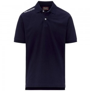 Men Kappa 4 Training Polo Mss Polo Shirt Navy | 918037-MRZ