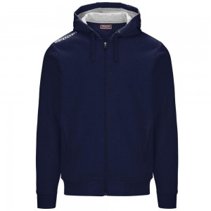 Men Kappa 4 Training Wescor Hoodie Navy | 926037-ECX