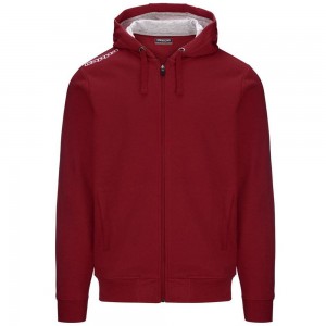 Men Kappa 4 Training Wescor Hoodie Red | 641957-EVI