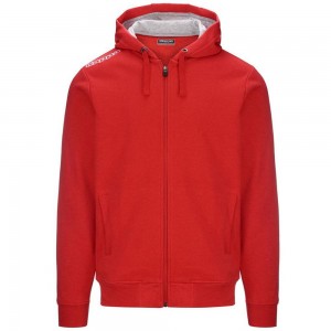 Men Kappa 4 Training Wescor Hoodie Red | 132578-EBU