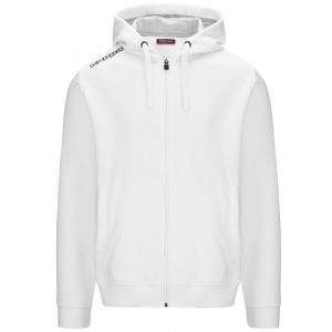 Men Kappa 4 Training Wescor Hoodie White | 753108-YWD