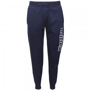 Men Kappa 4 Training Wincy Pants Navy | 762530-JQU