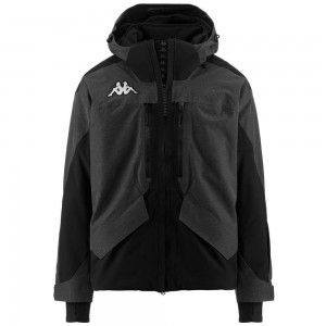 Men Kappa 6 Cento 602fw Jacket Black | 425930-JUB