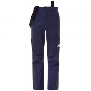 Men Kappa 6 Cento 622 Fz Pants Navy | 941286-ZYG