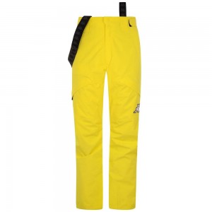 Men Kappa 6 Cento 622 Fz Pants Yellow | 530691-OJU