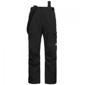 Men Kappa 6 Cento 622p Pants Black | 138620-MLO