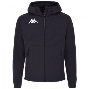 Men Kappa 6 Cento 687k Hoodie Black | 651932-MQK