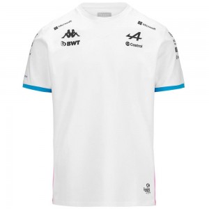 Men Kappa Adiry Alpine F1 T-Shirt White | 051876-XQS