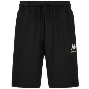 Men Kappa Adozippo Vr46 Shorts Black | 150342-FVL