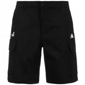 Men Kappa Aidipy Alpine F1 Shorts Black | 864037-VZK