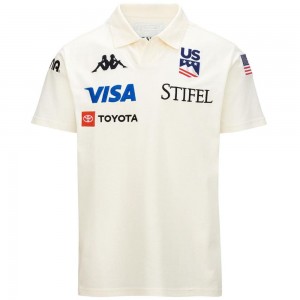 Men Kappa Angat Us Polo Shirt White | 648732-YIX