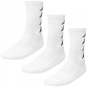 Men Kappa Authentic Amal 3pack Socks White | 046928-JTC