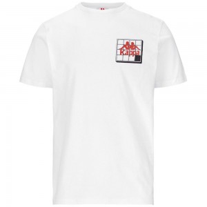 Men Kappa Authentic Broy T-Shirt White | 835672-ELA