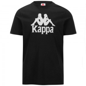 Men Kappa Authentic Estessi T-Shirt Black | 908457-BLI