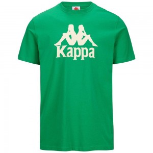 Men Kappa Authentic Estessi T-Shirt Green | 294573-HKU