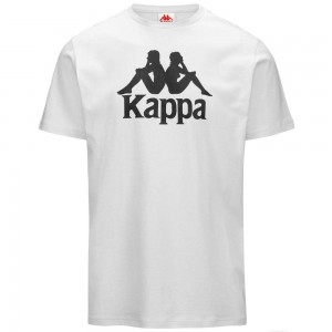 Men Kappa Authentic Estessi T-Shirt White | 752439-LUC