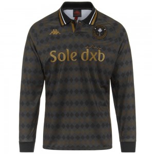 Men Kappa Authentic Forte Sole Dxb Jersey Black | 632587-FQN