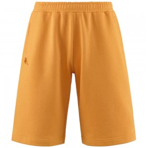 Men Kappa Authentic Gabox Shorts Yellow | 259064-IDB