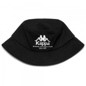 Men Kappa Authentic Lavinia Cap Black | 127968-MNG