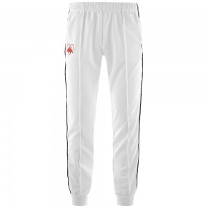 Men Kappa Authentic Leo Pants White | 938674-RFA