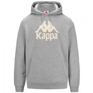 Men Kappa Authentic Malmo 2 Hoodie Grey | 610389-QZY