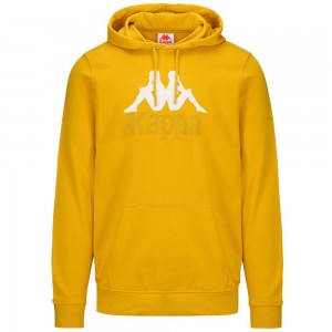 Men Kappa Authentic Malmo 2 Hoodie Yellow | 176305-TWN