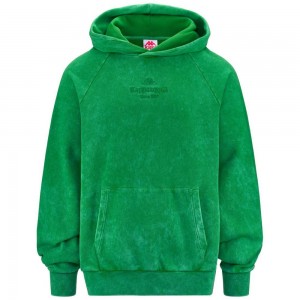 Men Kappa Authentic Premium Lome Hoodie Green | 892053-SRY